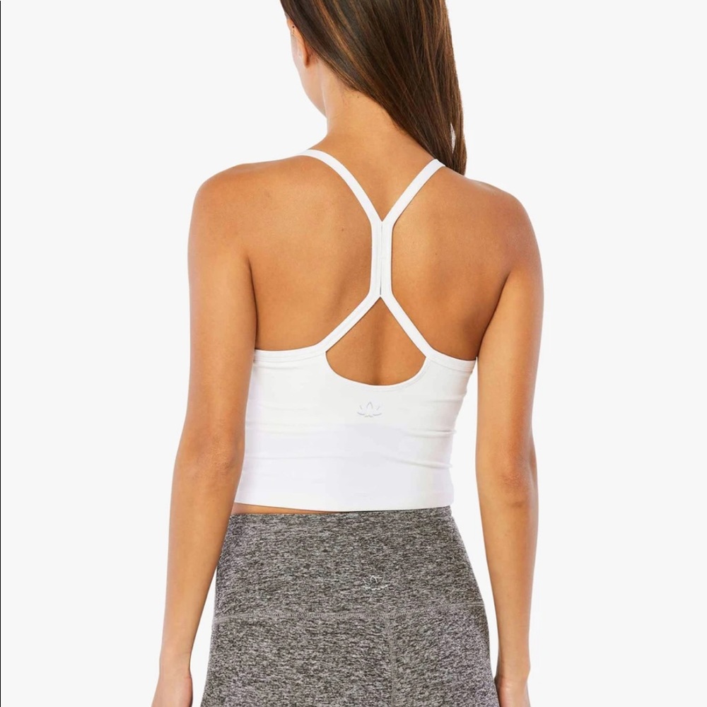 Beyond Yoga Spacedye Slim Racerback Cropped Tank White XS